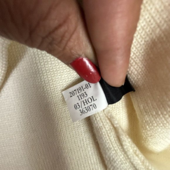 VTG Banana Republic Y2K Wool Zip Sweater Hood Cream Womens Medium EXCELLENT RARE - Picture 10 of 12